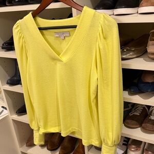 LOFT Women's Bright Yellow Long Sleeve Top